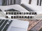 多特蒙德开场5分钟连进两球，曼联防线形同虚设！多特蒙德对战曼城
